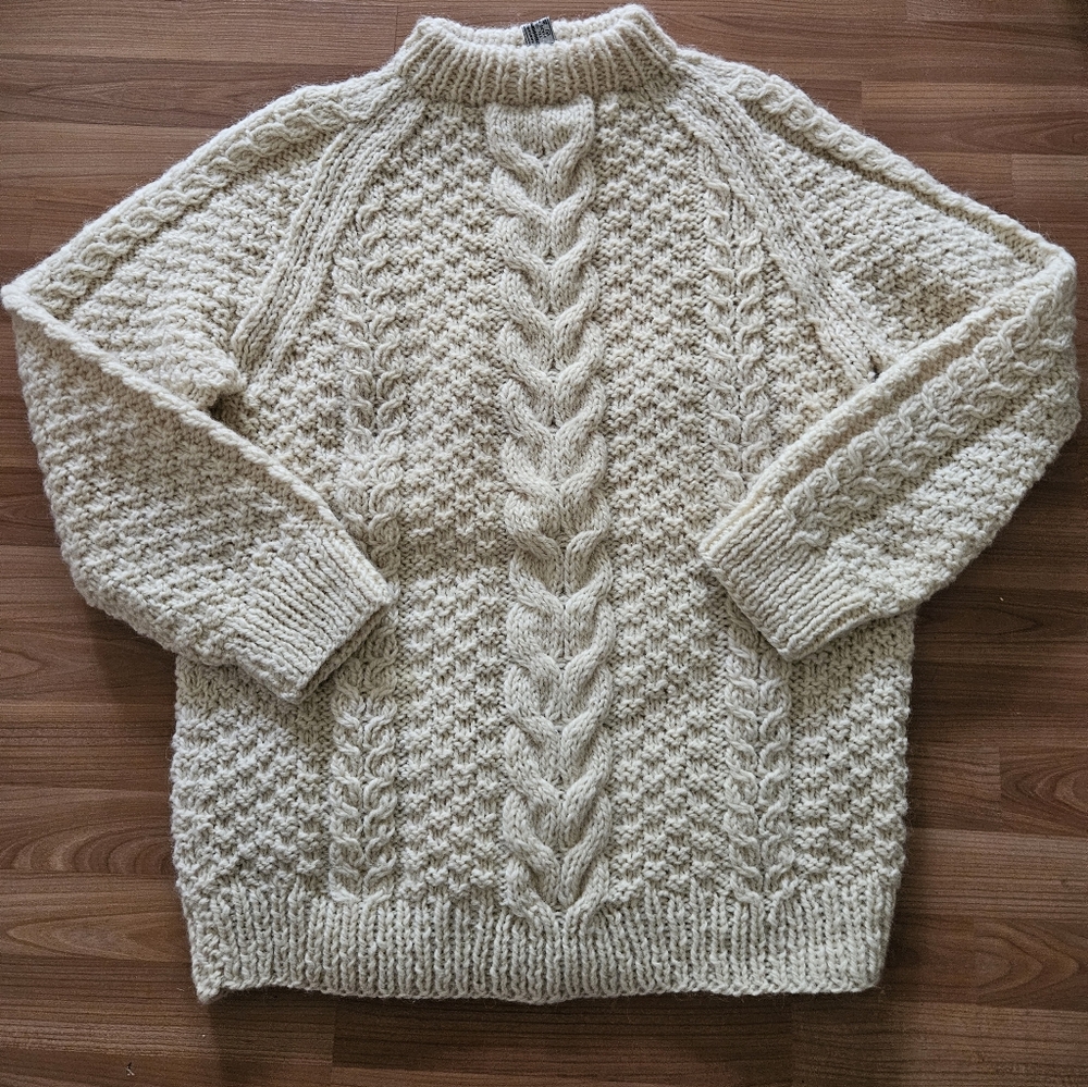 Authentic Vintage Greek Fisherman Sweater Handknit Wool